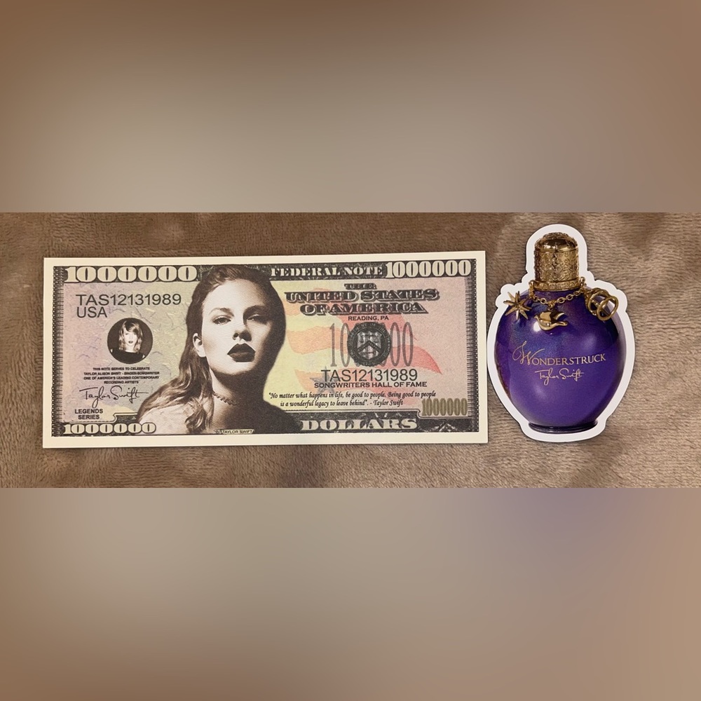 WONDERSTRUCK TAYLOR SWIFT Magnet and Swiftie paper money note